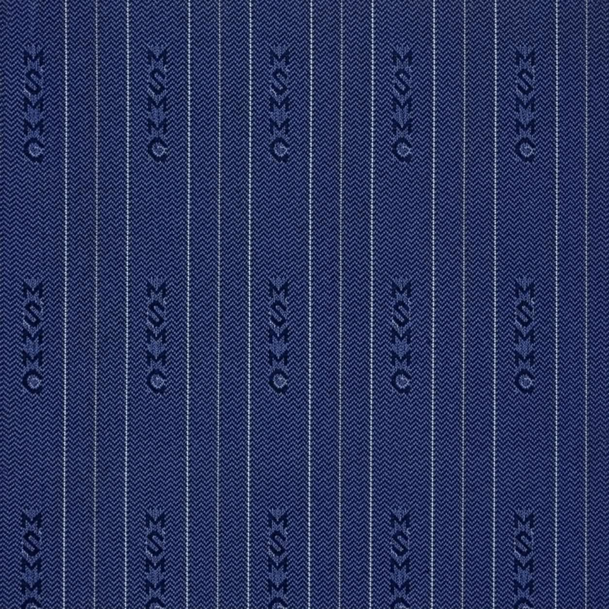 Poly Viscose custom uniform fabric with navy pinstripes made in India